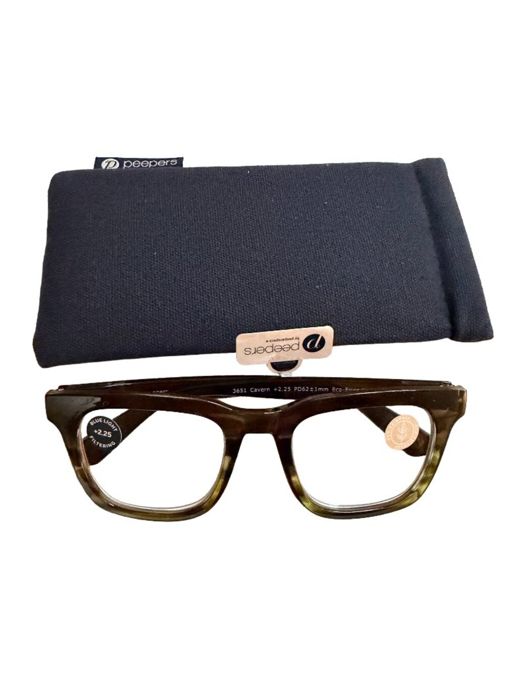NEW Peepers Cavern Blue Light‎ Filtering Reading Glasses +2.25 - Picture 6 of 8